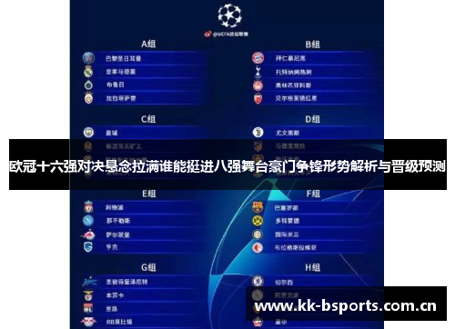 欧冠十六强对决悬念拉满谁能挺进八强舞台豪门争锋形势解析与晋级预测